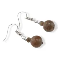 Cercei cu agatatoare Riolit, sfere 10mm si 4mm