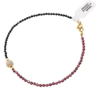 Bratara Granat Rhodolit si Spinel sfere fatetate 2mm