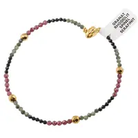 Bratara Granat Rhodolit, Spinel, Serafinit sfere fatetate 2mm si Hematit auriu sfere fatetate 4mm