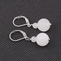 Cercei cu agatatoare Cristal de stanca, sfere 10mm si 4mm