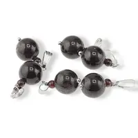 Pandantiv Granat, sfere 10mm si 4mm