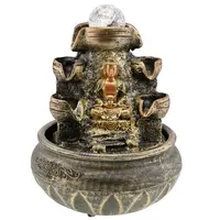 Fantana arteziana electrica, decoratiune Feng Shui pentru interior, Buddha in meditatie