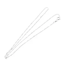 Lant argint 925 rodiat, model Figaro - 45cm