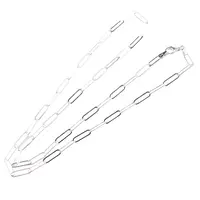Lant argint 925 rodiat, model agrafa - 55cm