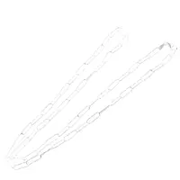 Lant argint 925 rodiat, model agrafa texturata - 54,5cm