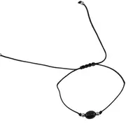 Bratara reglabila cu snur negru Obsidian, 8mm