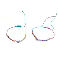 Bratara reglabila cu snur si trei Ochi protectori, multicolor