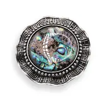 Brosa rotunda cu Scoica Abalone, 45mm