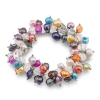 Bratara handmade perle de cultura colorate M1
