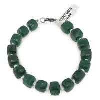 Bratara Aventurin dark cuburi fatetate 8-9mm si Cristal de stanca discuri fatetate 3mm