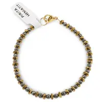 Bratara Pirita sfere fatetate 3mm si Hematit auriu discuri fatetate 4mm