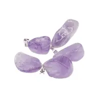 Pandantiv cristal natural rulat Ametist, 15-25mm