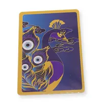 Card feng shui din plastic pentru protectia averii cu paun, 2025