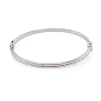 Bratara din argint 925 fixa cu inchizatoare, model dreptunghi gravat, 4mm