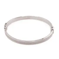 Bratara din argint 925 fixa cu inchizatoare, model grecesc gravat, 6mm
