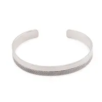 Bratara din argint 925 fixa, model texturat cu plasa, 9mm