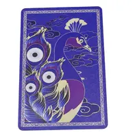Card feng shui din plastic cu paun pentru protectia averii 2025