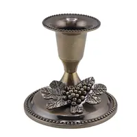 Suport pentru lumanare stalp din metal - culoarea alamei, 7cm