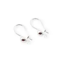 Accesoriu din Argint 925, agatatoare pentru cercei cu bumb, o pereche - 19x9mm