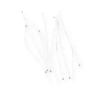 Accesoriu din Argint 925, tija cu bumb in capat, set 10 buc - 59x0,5mm