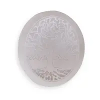 Selenit palmstone gravat cu pomul vietii, 6-7cm