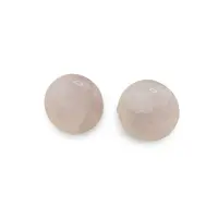 Cercei cu surub Cuart roz semisfere, 12mm