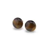 Cercei cu surub Ochi de tigru semisfere, 12mm
