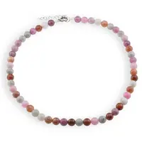 Colier Turmalina multicolora mix sfere, 8mm