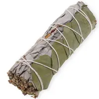 Buchet Salvie Alba cu frunze de Eucalipt - 10cm