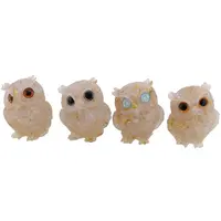 Bufnita din rasina cu spartura Cristal de stanca si foita de aur, 6cm