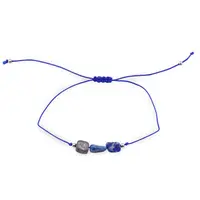 Bratara reglabila cu snur si Lapis Lazuli neregulat 6-10mm