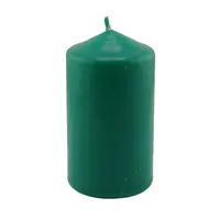 Lumanare din parafina stalp, verde - 9,5cm
