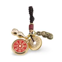 Amuleta Feng Shui Wu Lou cu Monede si Pi Yao pentru Protectie si Prosperitate