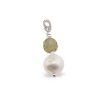 Pandantiv Zultanit sfere fatetate 7mm, Perle de cultura sfere 10mm si argint 925