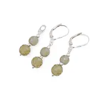 Set cercei si pandantiv Zultanit sfere fatetate 6-7mm si argint 925