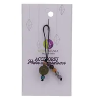 Accesoriu cu pietre semipretioase Nefrit sfera 10mm si mix cristale 4mm