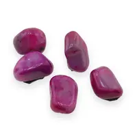 Magnet Agat roz rulat, 15-20mm