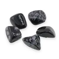 Magnet Obsidian fulg de nea rulat, 20-25mm