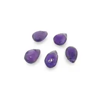 Briolete fatetate Ametist Uruguay - Flat briolette, 5 buc