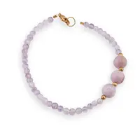 Bratara Kunzit sfere 8mm si Ametist lavanda sfere 3mm