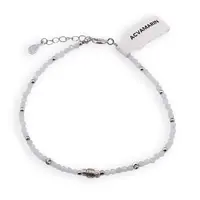 Bratara Acvamarin sfere microfatetate 2mm si elemente din argint 925