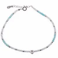 Bratara Amazonit sfere 2mm si Mix Berile discuri cu elemente din Argint 925