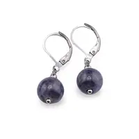 Cercei cu agatatoare Safir sfere 10mm