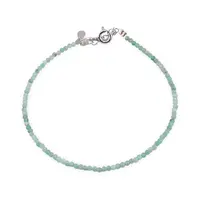 Bratara Amazonit verde sfere fatetate, 2mm