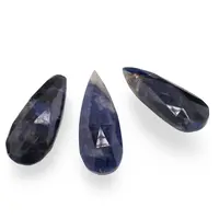 Briolete fatetate Sodalit A+ - Long Teardrop, 3 buc