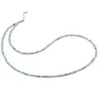 Colier Larimar discuri fatetate, 3mm