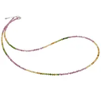 Colier Turmalina multicolora degrade sfere fatetate, 2mm