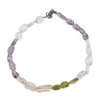 Bratara Acvamarin, Ametist, Peridot si Citrin neuniform, 6-10mm