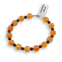 Bratara Carneol sfere 8mm si Onix sfere 4mm