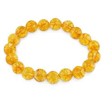 Bratara Citrin tratat sfere, 10mm